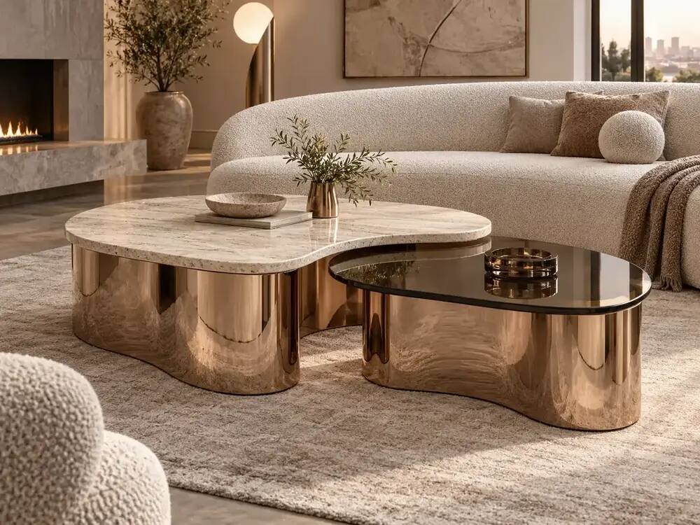 Bộ bàn trà Organic · đá sáng