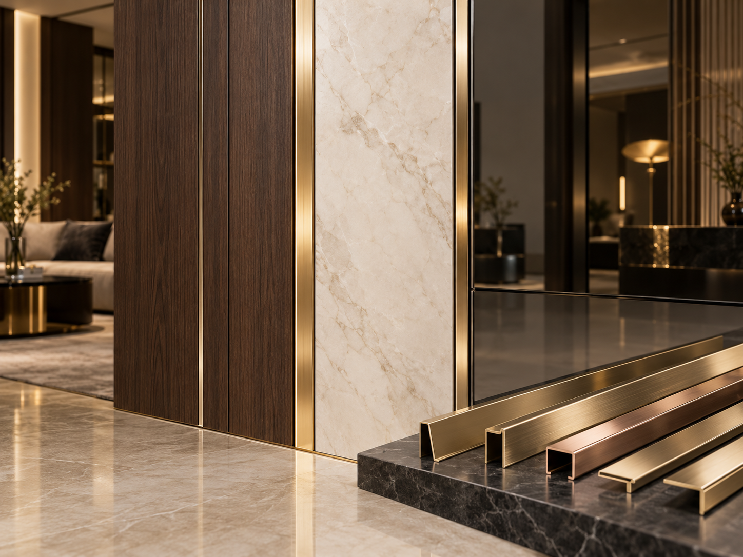 Nẹp inox PVD trang trí nội thất cao cấp