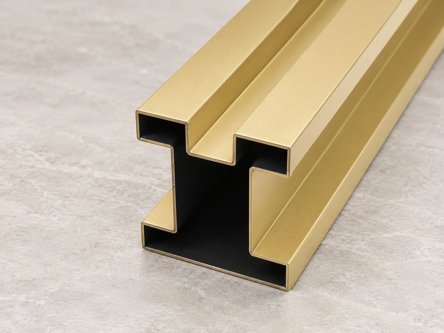 Nẹp inox hộp có rãnh, mặt cắt H theo mẫu — mẫu minh họa để tham khảo kiểu dáng