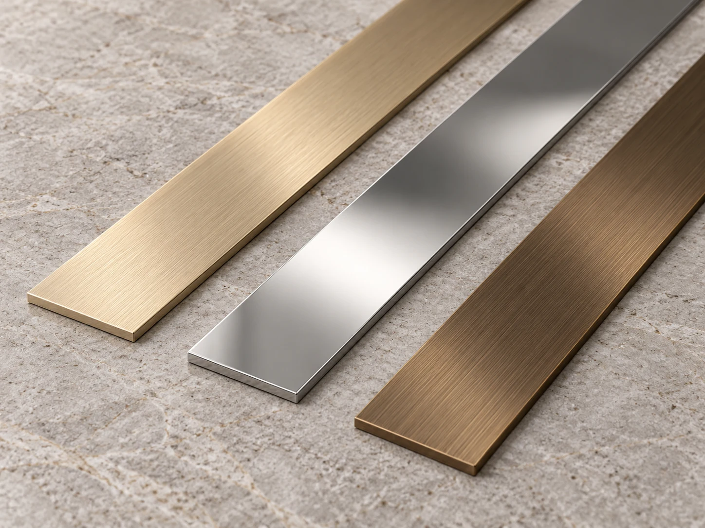 Nẹp la inox, chỉ inox phẳng — mẫu minh họa để tham khảo kiểu dáng