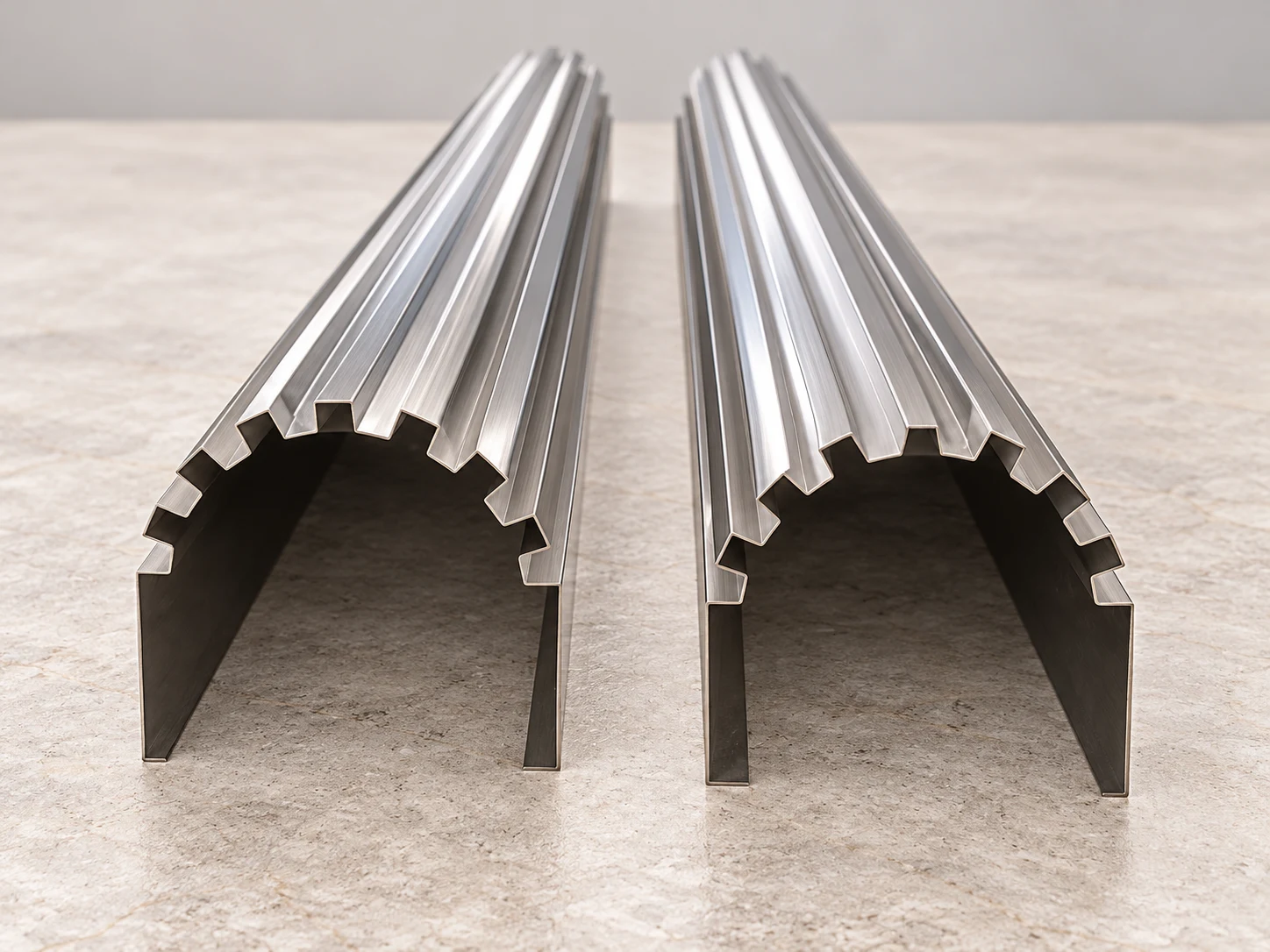 Nẹp inox ốp cong và chấn nhiều cạnh — mẫu minh họa để tham khảo kiểu dáng